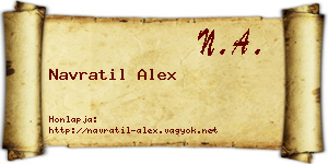 Navratil Alex névjegykártya