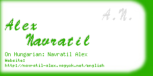alex navratil business card
